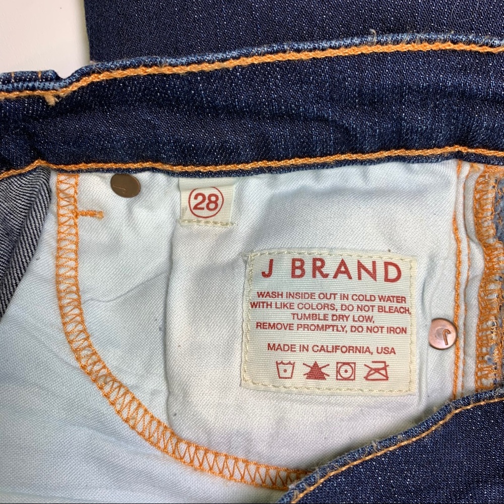 J Brand Women’s Mid Rise Straight Leg Dark Wash 28 - Picture 6 of 9